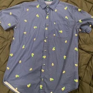 Slim fit navy blue button up